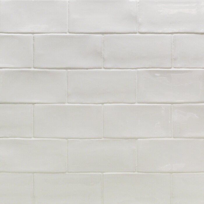 2 Boxes - Catalina 3" x 6" Ceramic Subway Tile, White - 10.76 Square Feet (#K5066 - 2 BOXES)