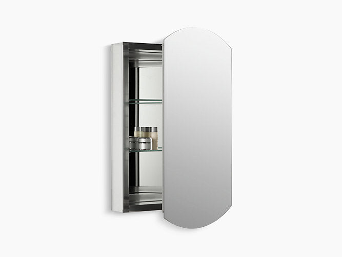 20" W x 31" H aluminum  single-door medicine cabinet, beveled edges RM238
