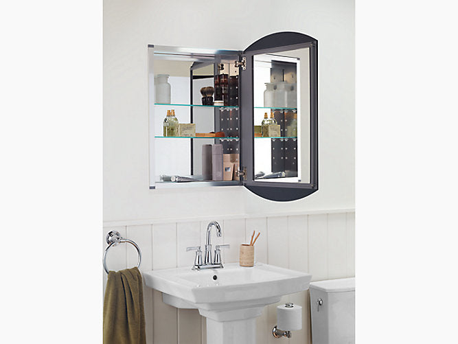 20" W x 31" H aluminum  single-door medicine cabinet, beveled edges RM238