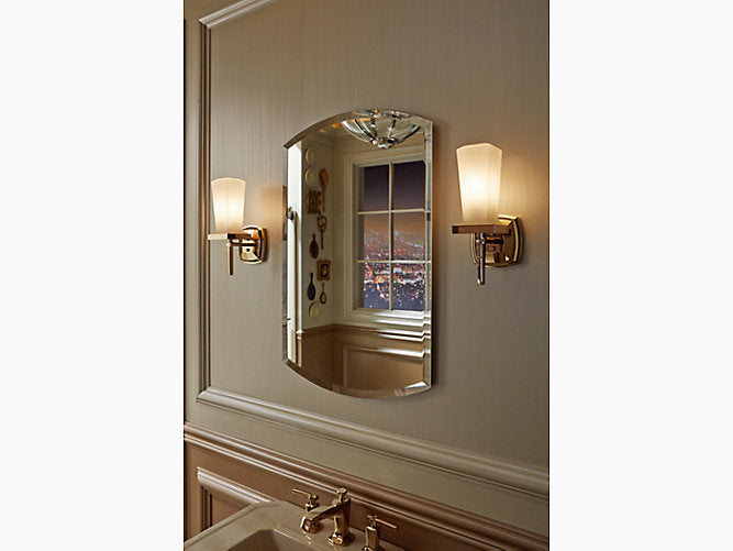 20" W x 31" H aluminum  single-door medicine cabinet, beveled edges RM238