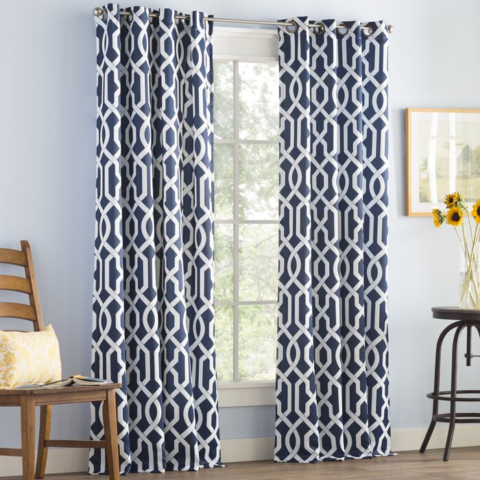 52" W x 95" L Caullin Polyester Curtain (Set of 2)