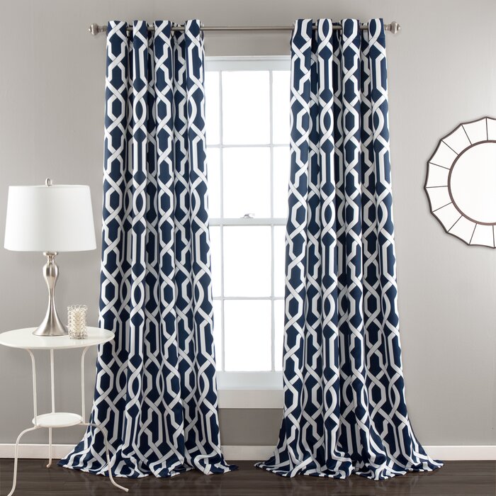 52" W x 95" L Caullin Polyester Curtain (Set of 2)