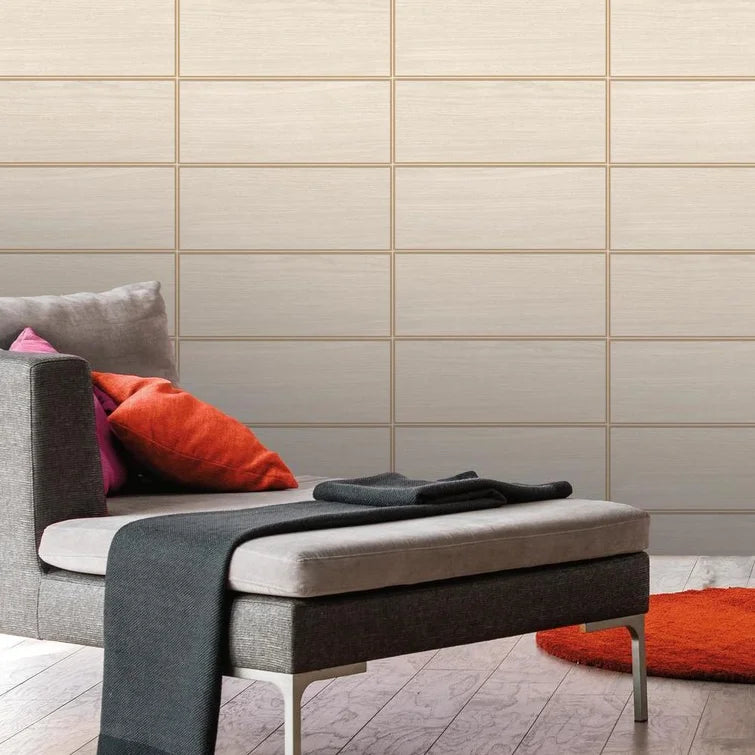 Blonde Wood Cerused Woodgrain 32.8' L x 20.8" W Wallpaper Roll