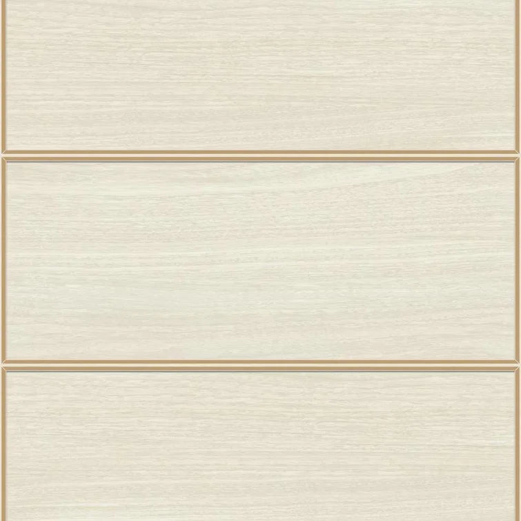 Blonde Wood Cerused Woodgrain 32.8' L x 20.8" W Wallpaper Roll