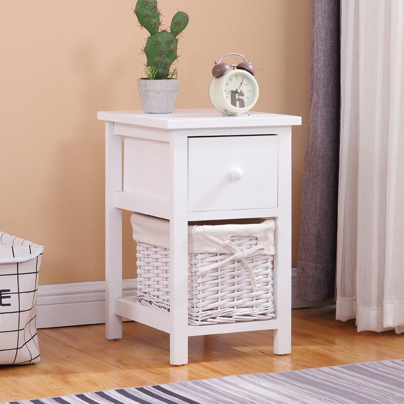 Chalfont 17.7'' Tall 1 - Drawer Nightstand in White (Set of 2)