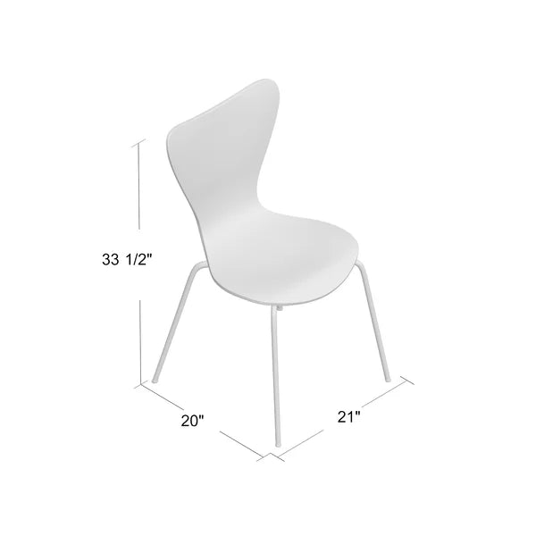 White Chaparro Stacking Side Chair