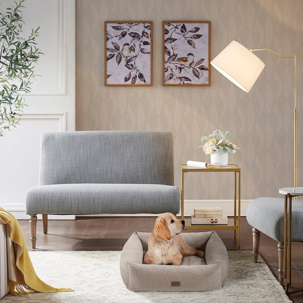 4-sided Bolstered Dog Bed In Tan