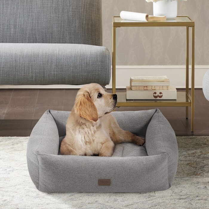 Martha Stewart "Charlie" 4-Sided Dog Bed Bolster with Removable Cover EE814