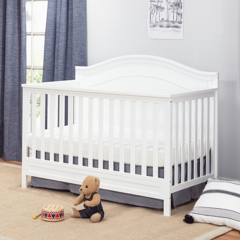 White Charlie 4-in-1 Convertible Crib (Part number: M12801W)