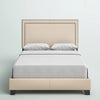 Beige/Brown Charlie Upholstered Bed, King