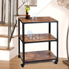 Load image into Gallery viewer, Charm&#39; 3 Tier Wood and Metal Utility Cart 2368
