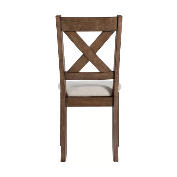 SET OF 2 Cheltenham Linen Upholstered Cross Back Side Chair