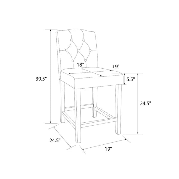 Destefano 24.5'' Counter Stool, Final Cut