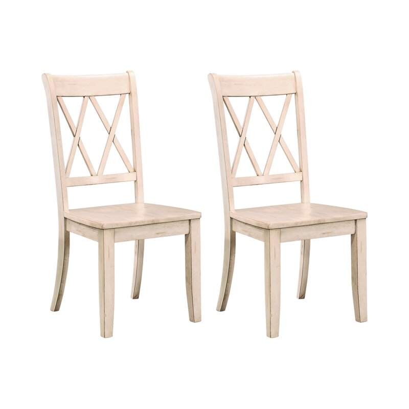 Set of 2 Cheryll Solid Wood White Dining Chair 2324