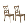 Set of 2 - Cheryll Cross Back Side Dining Chairs, Brown (#867)