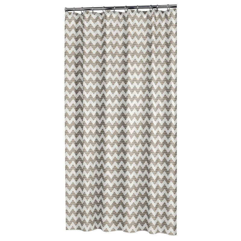 Beige Chevron Single Shower Curtain B100-LC740
