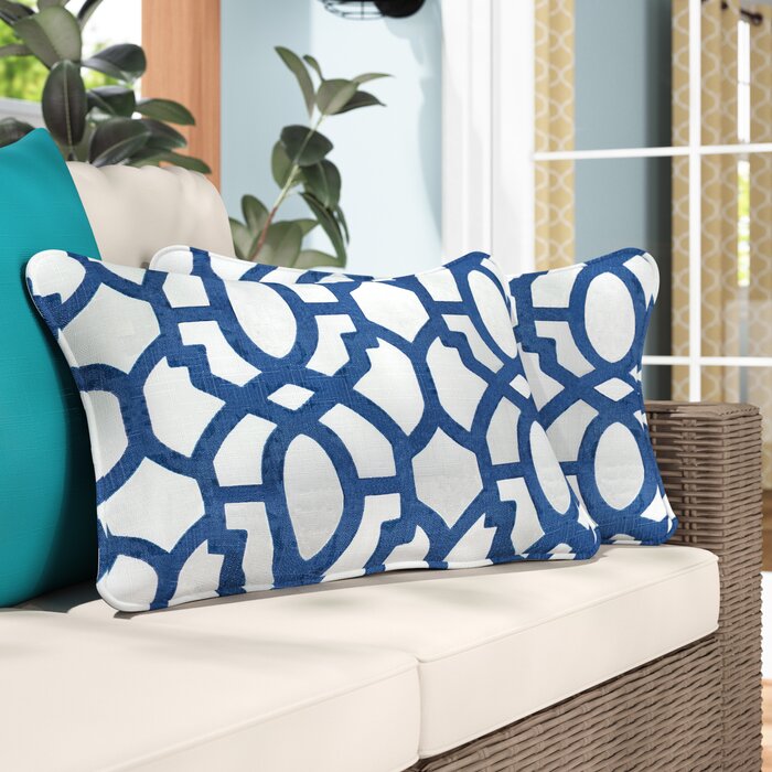 11.5" H x 18.5" W x 5" D Chewning Outdoor Rectangular Pillow Cover & Insert (Set of 2)