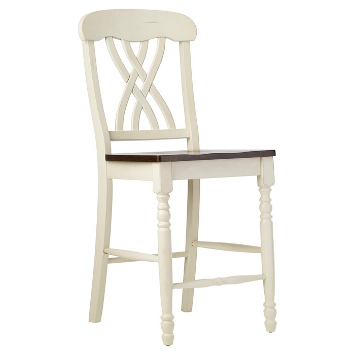 Set of 2 - Chipps 24" Bar Stools, Antique White (#163)