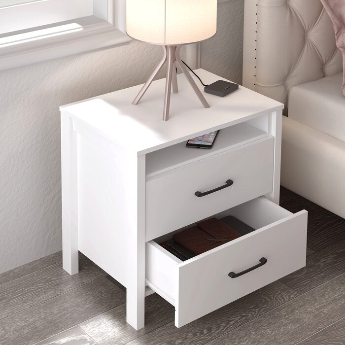 Chivonne 22.7" 2 Drawer Nightstand