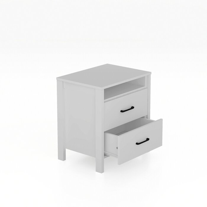 Chivonne 22.7" 2 Drawer Nightstand