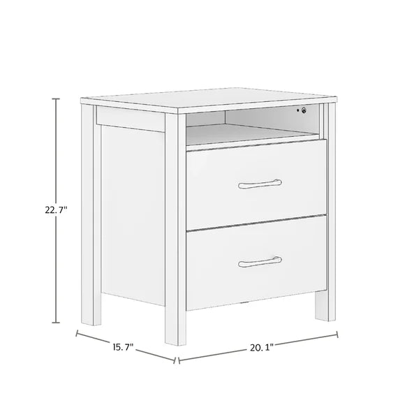 Chivonne 22.7'' Tall 2 - Drawer Nightstand