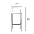 (Set of Two) Chloe-B Bar Stools in Clear pt613
