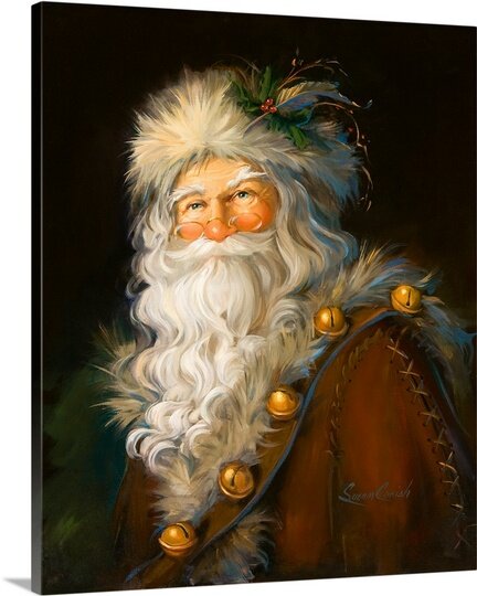 'Christmas Art 'Father Christmas' by Susan Comish Graphic Art Print CA391