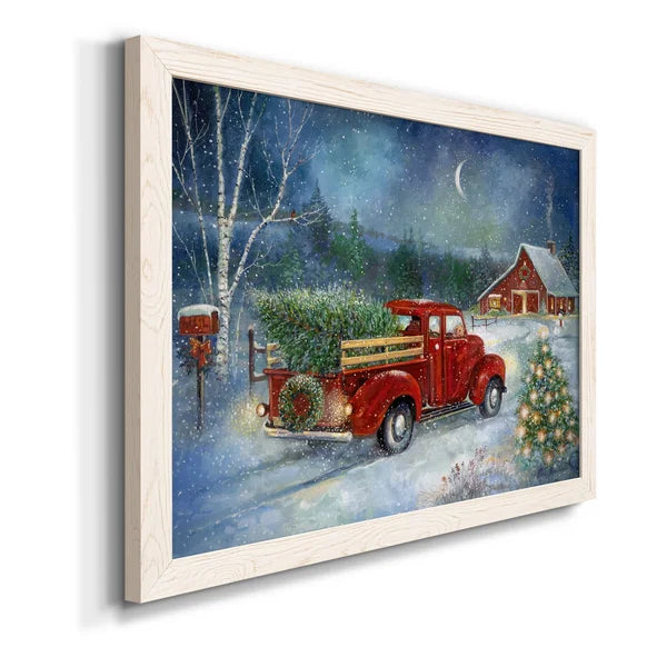 20" H x 17" W x 1.5" D Christmas Delivery - Picture Frame Painting on Canvas