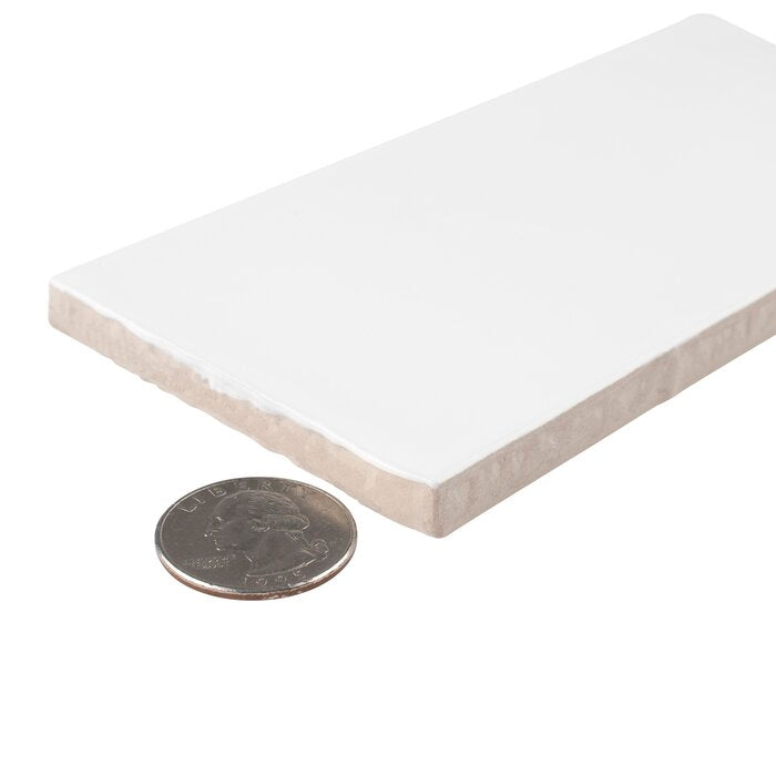 1 Box - Citadel 3" x 6" Ceramic Subway Tile, White - 5.67 Square Feet (#K6539)