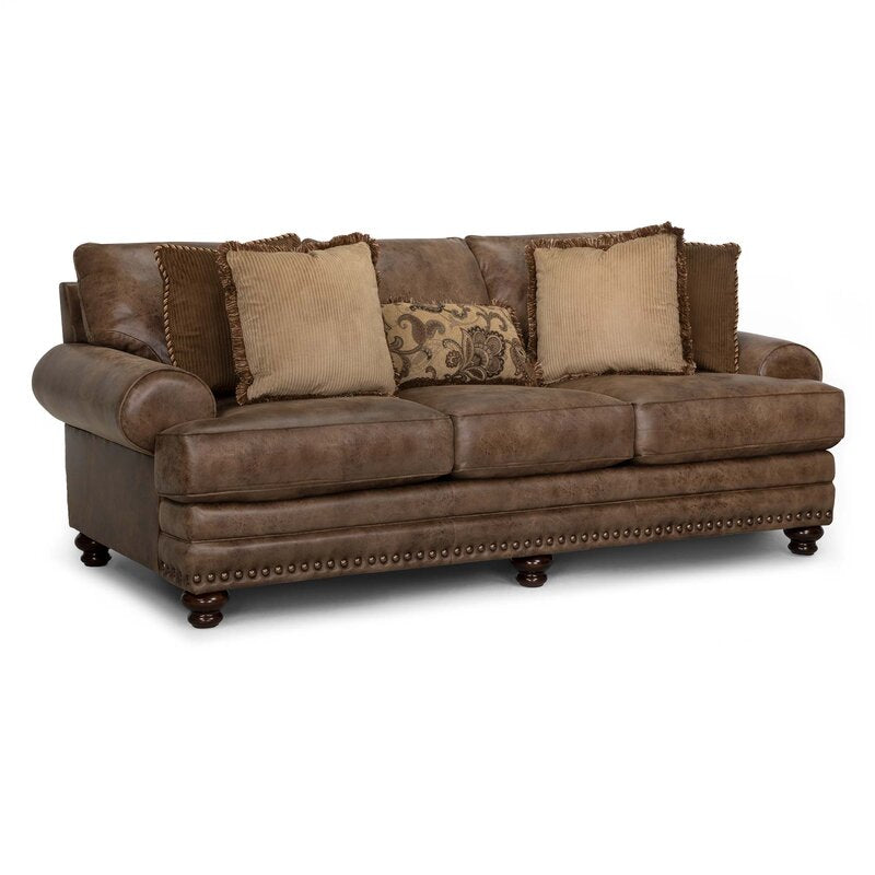 Claremore 95" Square  Arm Sofa with Reversible Cushions CL894