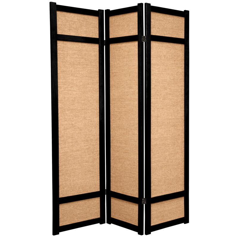 Black Clarke 51'' W x 71'' H 3 - Panel Solid Wood Folding Room Divider SHB393
