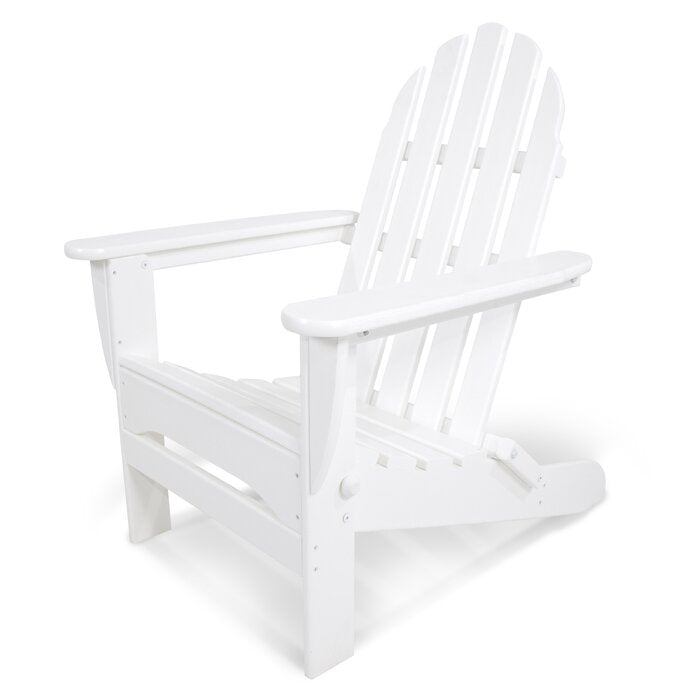 White Classic Folding Adirondack Chair