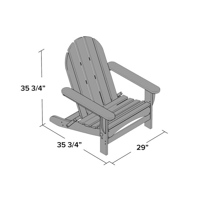 White Classic Folding Adirondack Chair