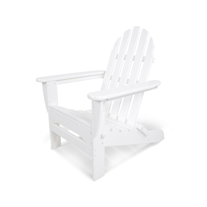 White Classic Folding Adirondack Chair