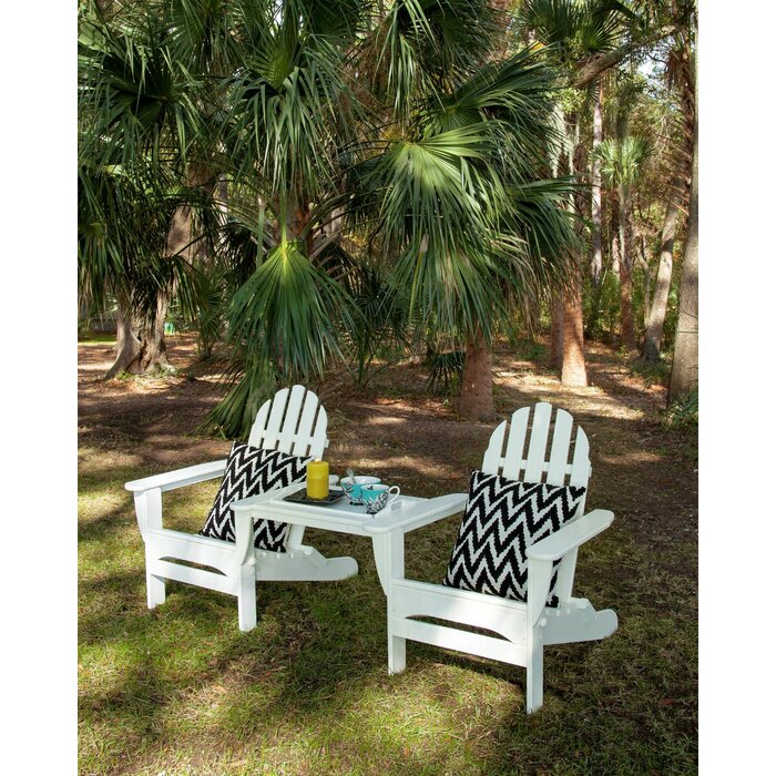 White Classic Folding Adirondack Chair