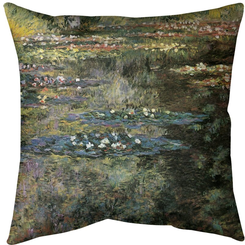 Claude Monet Water Lily Pond at Giverny Throw Pillow, 16" x 16"