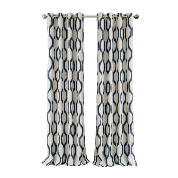 Clayburgh Geometric Room Darkening Grommet Single Curtain Panel 52"W x 84"L