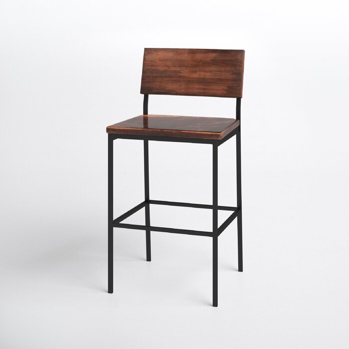 Clea Solid Wood Bar Stool (30" Seat Height)