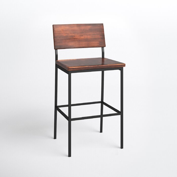 Clea Solid Wood Bar Stool (30" Seat Height)