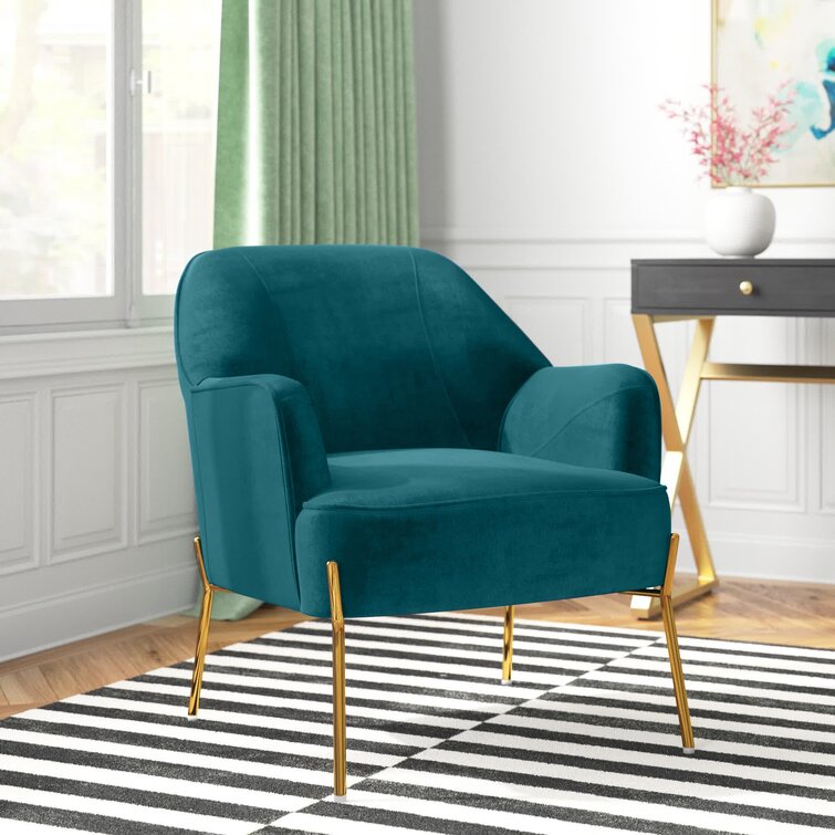 Blue Cleo 26'' Wide Velvet Armchair