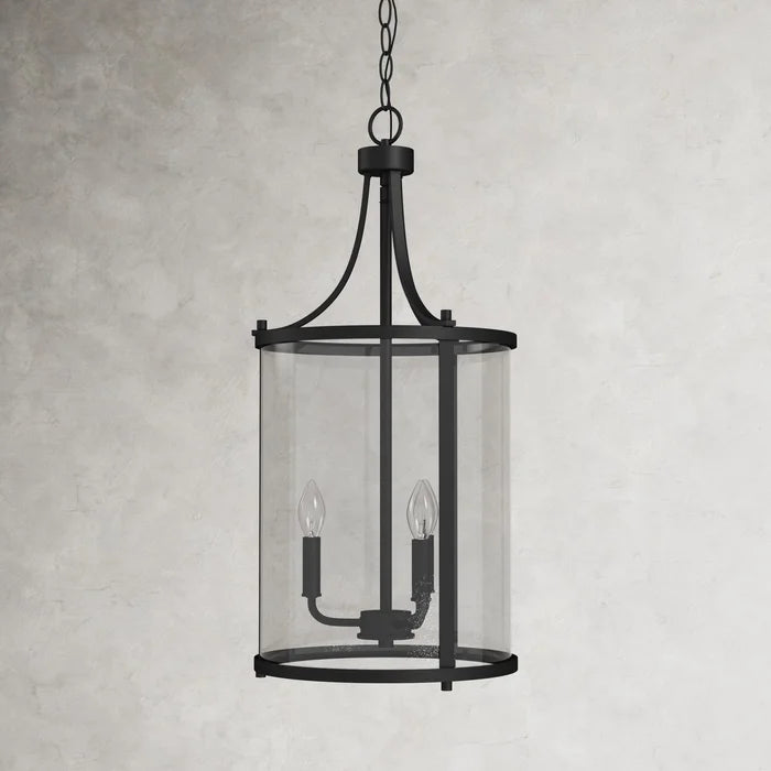 Black Cleveland Dimmable Lantern Cylinder Chandelier