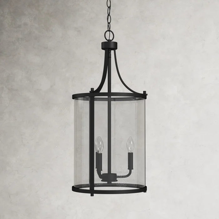 Black Cleveland Dimmable Lantern Cylinder Chandelier