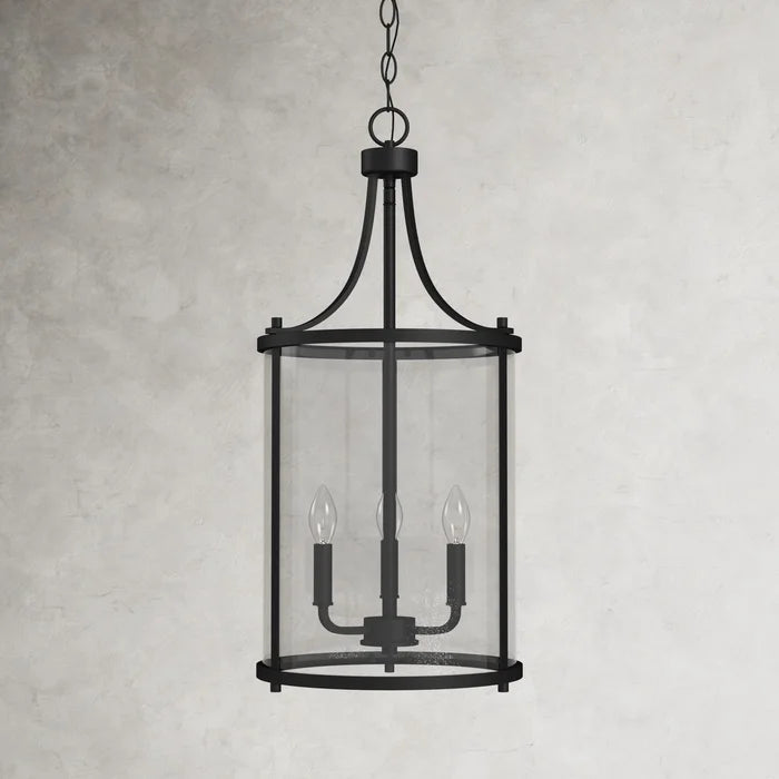 Black Cleveland Dimmable Lantern Cylinder Chandelier