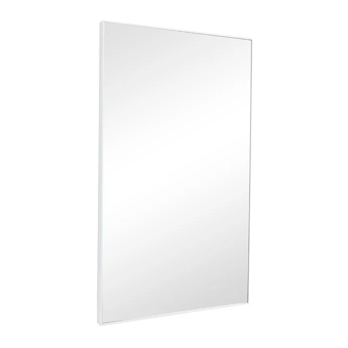 40.25" x 24.13" White Cloe Wood Wall Mirror