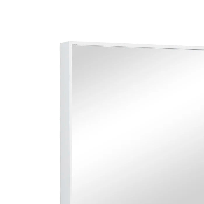 40.25" x 24.13" White Cloe Wood Wall Mirror