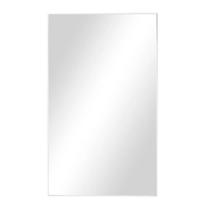 40.25" x 24.13" White Cloe Wood Wall Mirror
