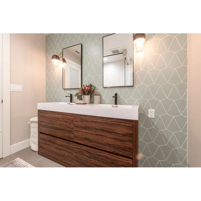 40.25" x 24.13" White Cloe Wood Wall Mirror