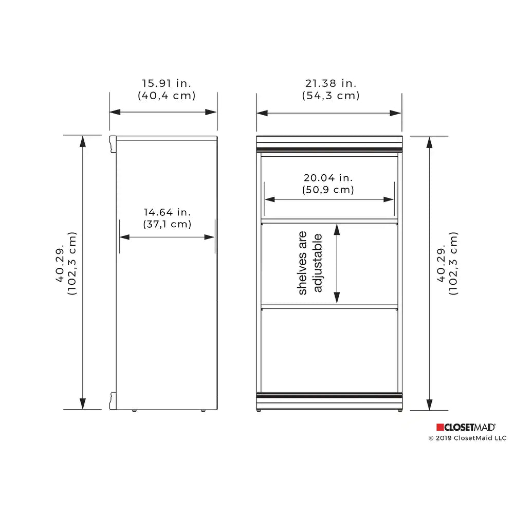 ClosetMaid Modular Storage 3-Shelf Unit - White