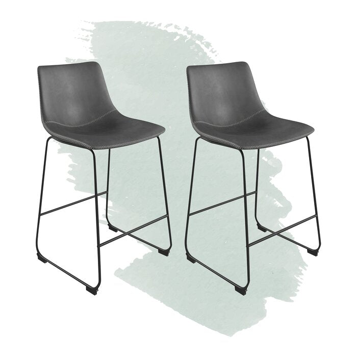 Black Coleman Counter Stool (Set of 2) LX4351
