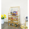 Gold Condon Glass  Makeup Organizer K8245